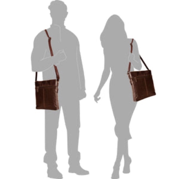 Unisex Jack Georges Voyagers Collection Leather Crossbody - Picture 14 of 16